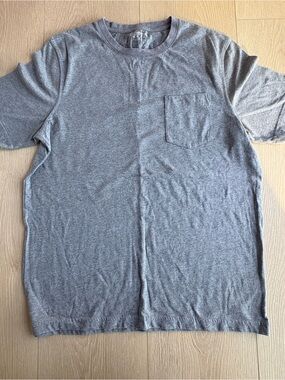 croft & barrow Heather Gray Short Sleeve Pocket Tee